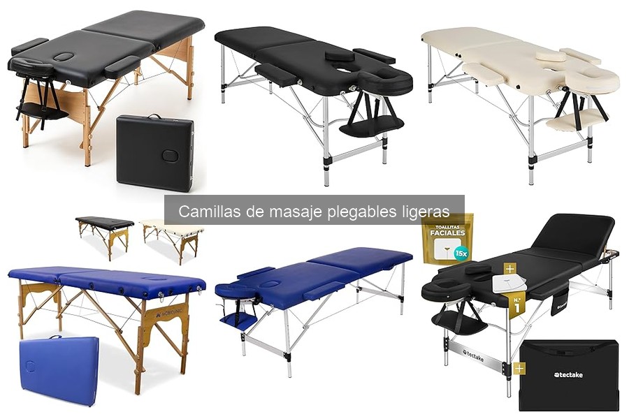 Accesorios ideales para camillas de masaje plegables ligeras