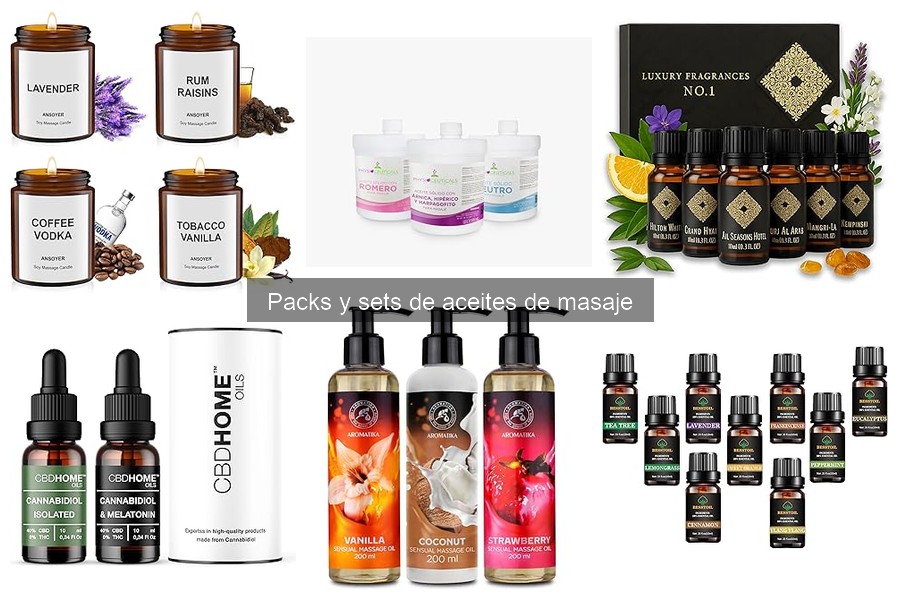 Beneficios de usar packs de aceites de masaje en casa