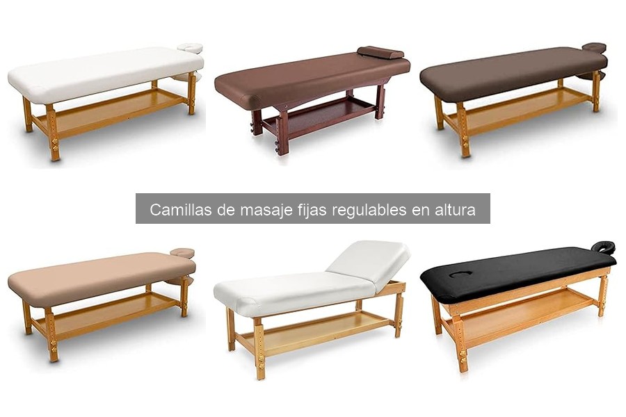 Comparativa de Camillas de Masaje Fijas Regulables en Altura