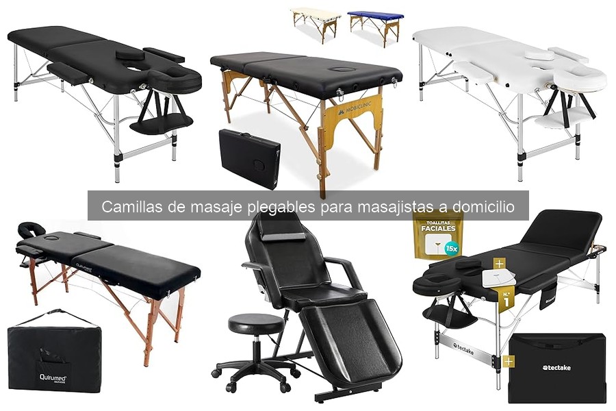Comparativa de camillas de masaje plegables para profesionales