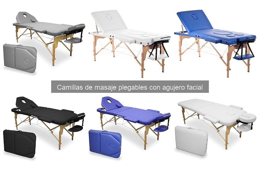 Compra camillas de masaje plegables con agujero facial al mejor precio