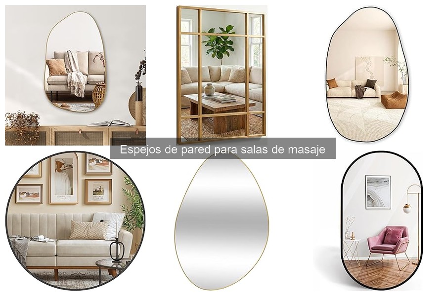 El tamaño ideal de espejo de pared para salas de masaje