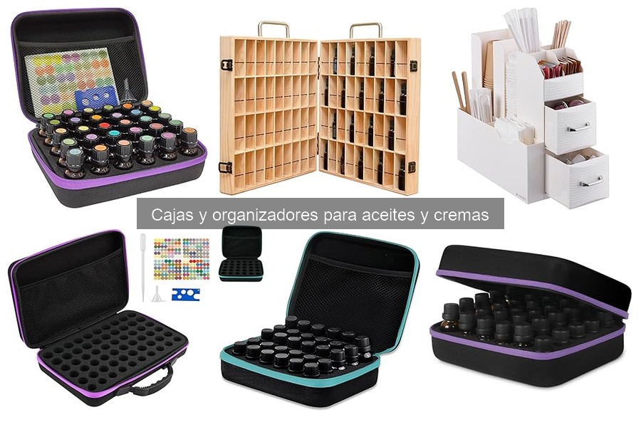 Organiza aceites y cremas en cajas de forma eficiente