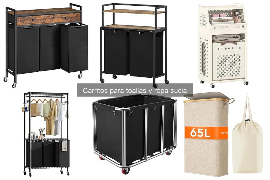 Tipos de carritos para toallas y ropa sucia: Guía completa