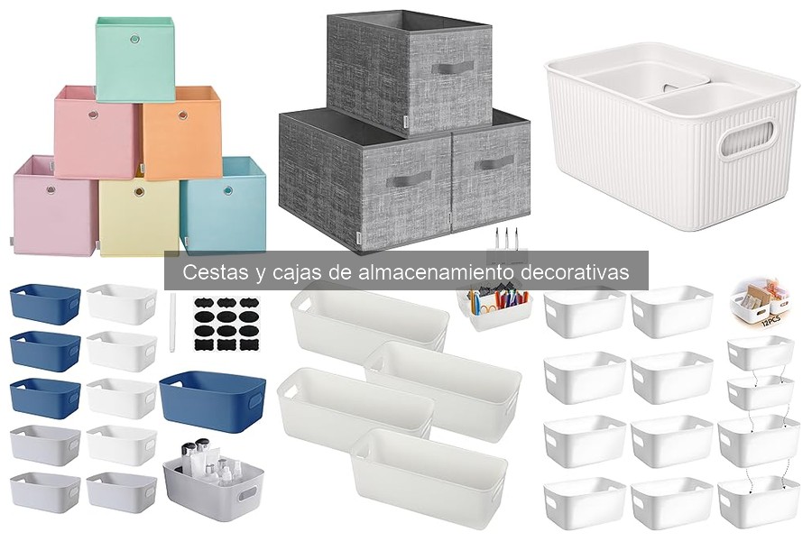 Tipos de cestas y cajas de almacenamiento decorativas