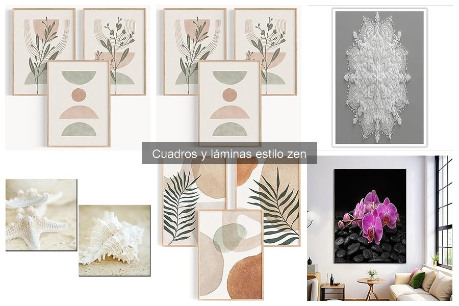 Tipos de cuadros y láminas estilo zen para el hogar