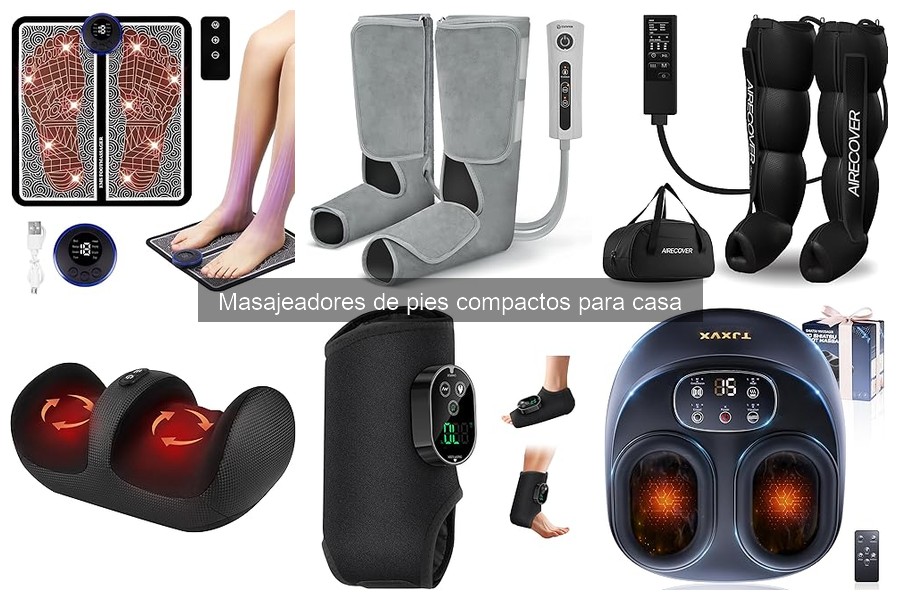 Tipos de masajeadores de pies compactos para el hogar