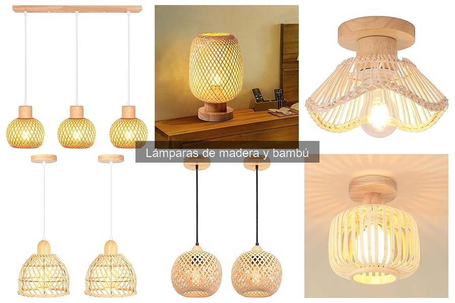 Usos Creativos de Lámparas de Madera y Bambú en Casa